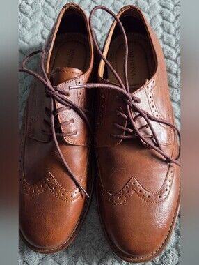 Men's Brown Wingtip Dress Shoes - Merona